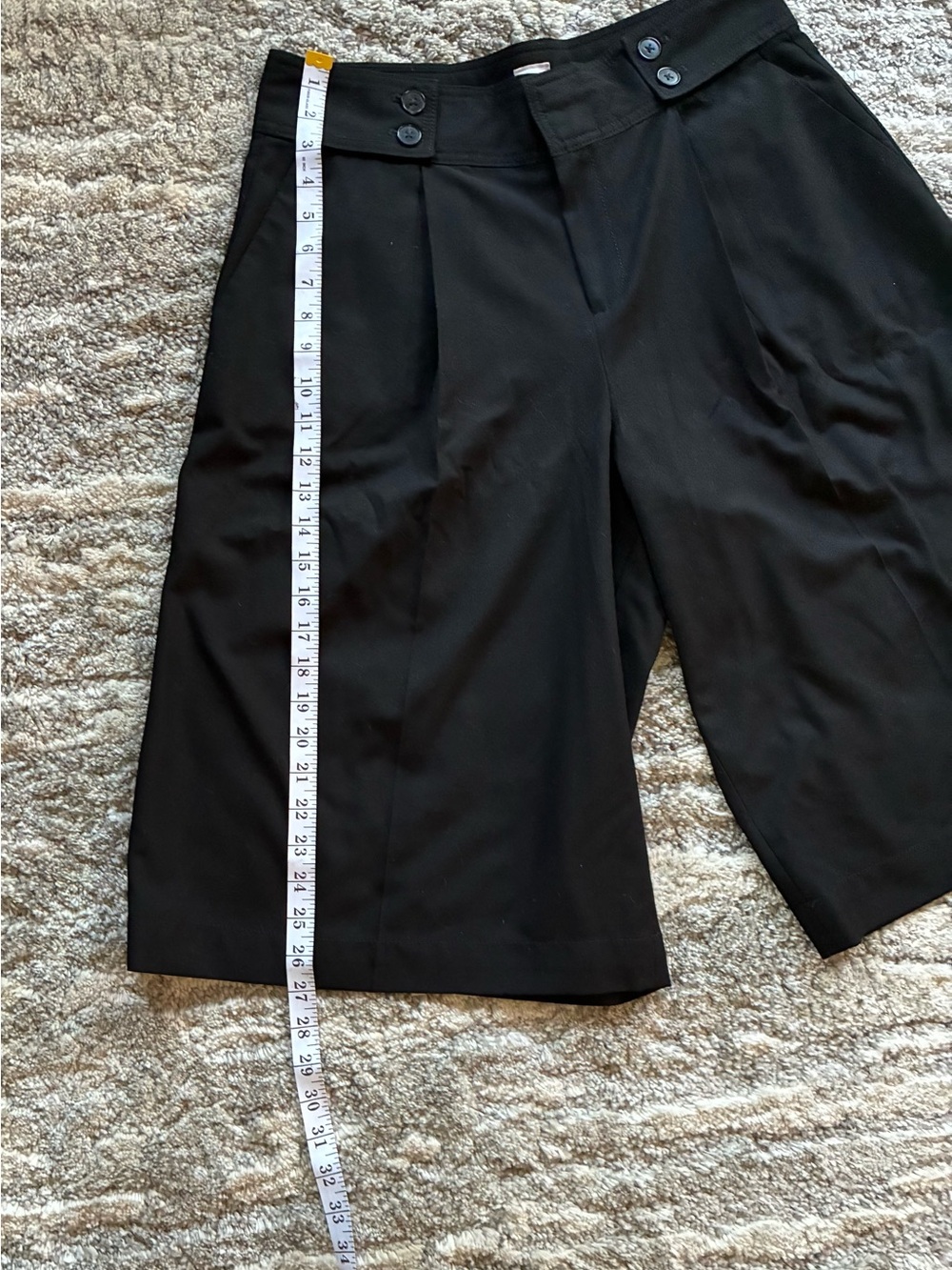 GAP Black Tailored Culotte with Branded Waist Label - Picture 6 of 8